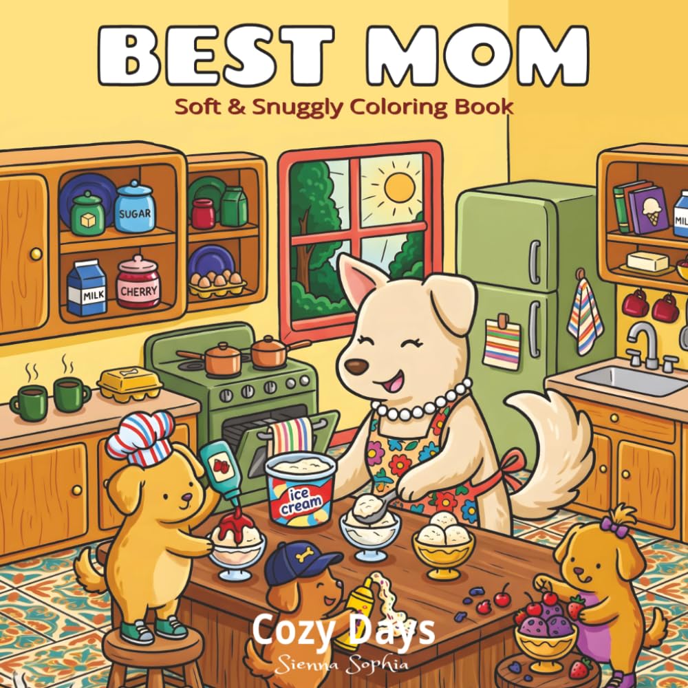 Best Mom - Cozy Days: A Soft & Snuggly Coloring Book for Adults and Teens