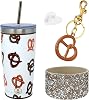 Biddlebee 20oz Insulated Straw Tumbler with Lid – Birthday Gift for Women, Best Friend, Sister, Teacher Appreciation, Unique Mom Gift from Daughter Pretzel Problems