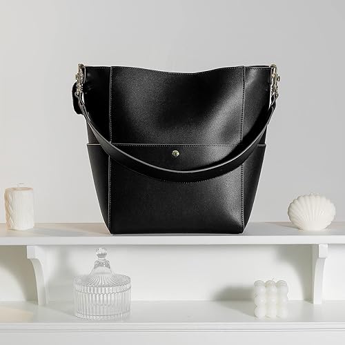Miniatura 3 de Bolso de mano, bolsos Hobo para mujer, bolsos cruzados de cuero, bolso negro, bolsa de mensajero, bolsa de hombro para viajes