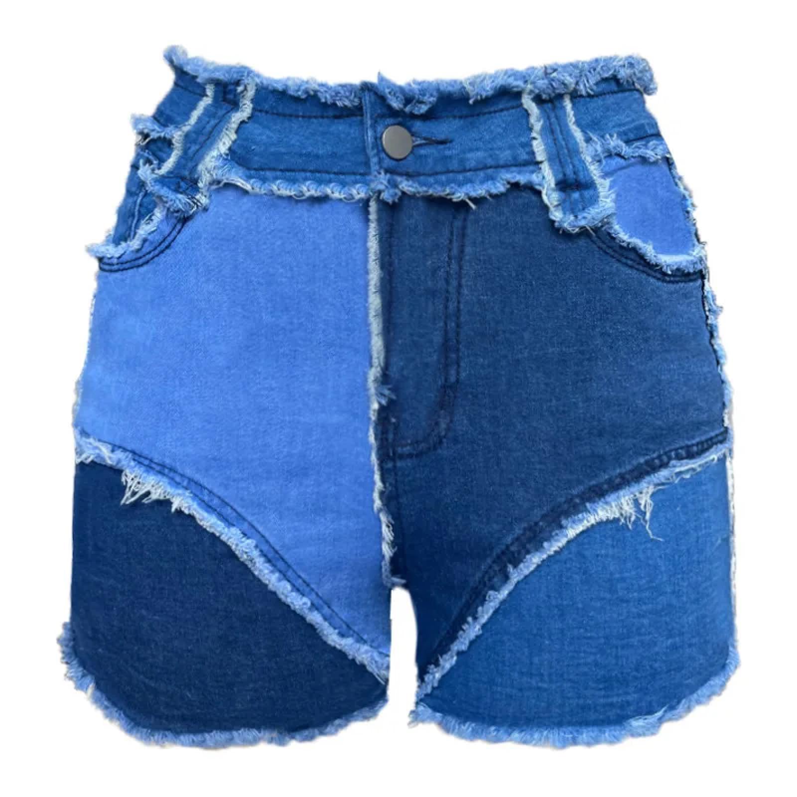 Shorts Kurze Hose Damen-Jeans-Shorts Vintage-Streerwear-Stil Coole Lässige Mode Hohe Taille Damen-Shorts