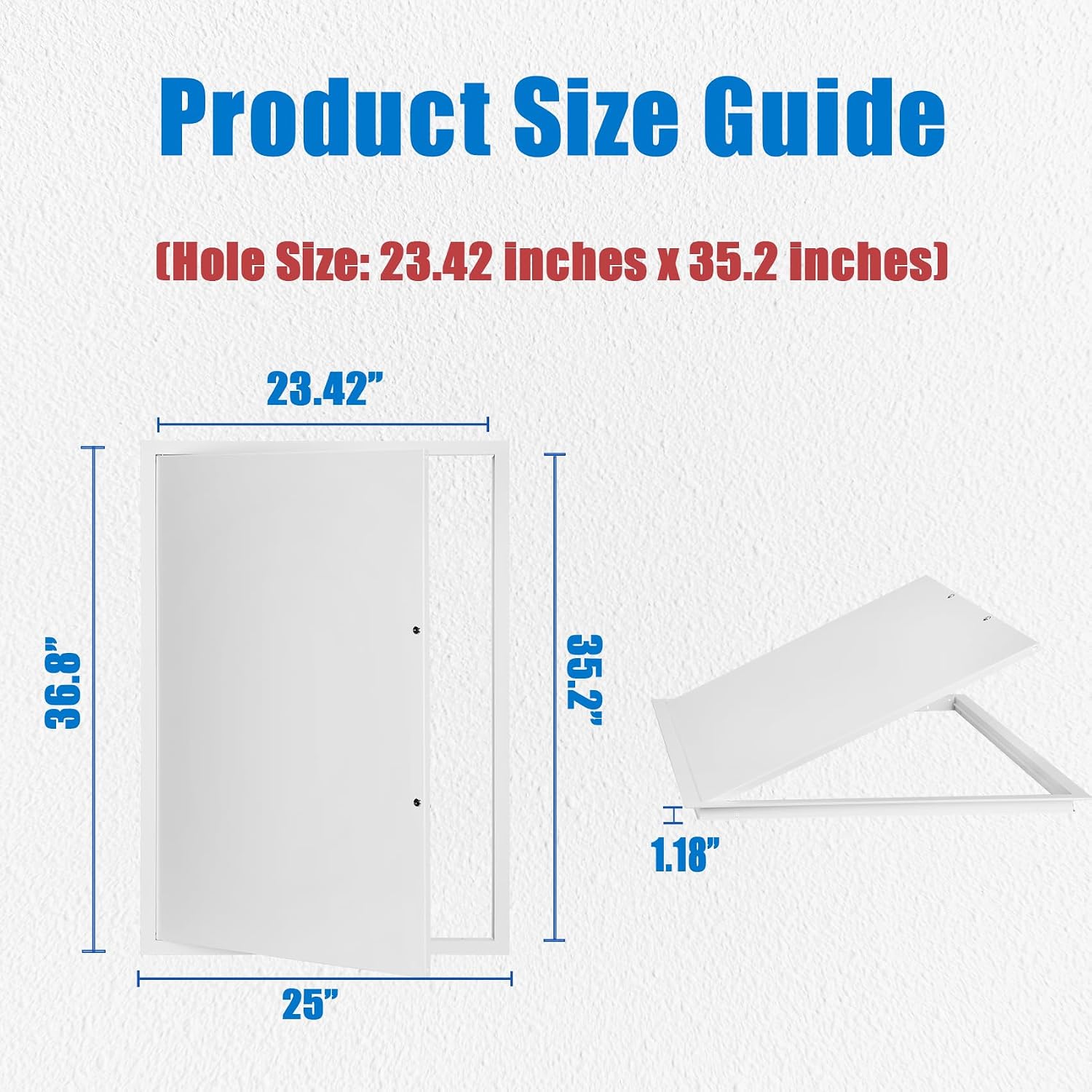 Thicken 1.3mm 24 x 36 Access Panel for Drywall, Ceiling Access Panel for Drywall,24x36 Metal Access Panels are Thickened to 1.3 mm to Solve Fragile Panels (Hole Size: 23.42 inches x 35.2 inches)
