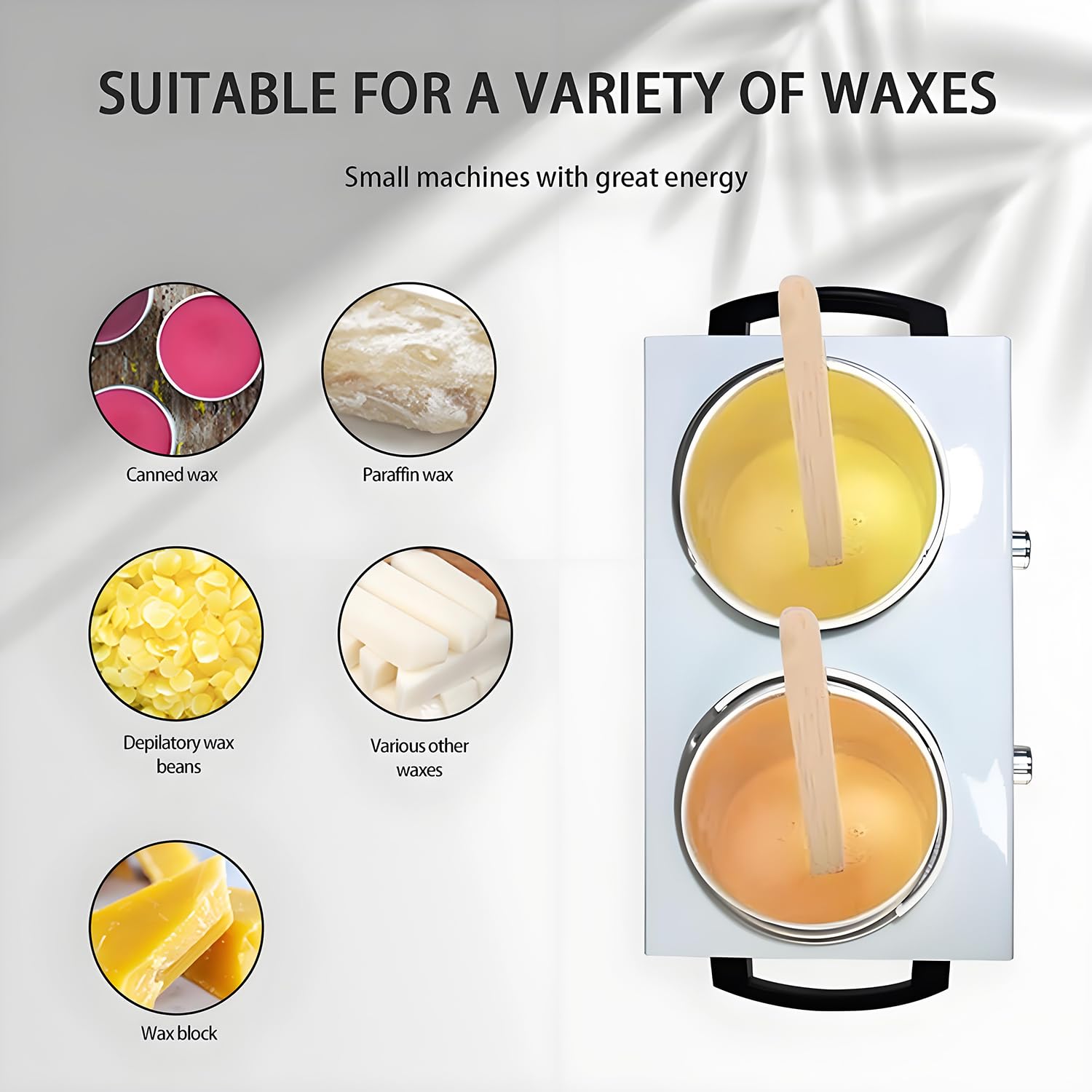 Pantalla Digital De Calentador De Cera Doble, Kit De Cera De La Nariz De 1000 Ml, Cera De Depilación con Juego De Temperatura Ajustable, Kits De Cera Caliente, Suministros De Vela Perfumada con Vela