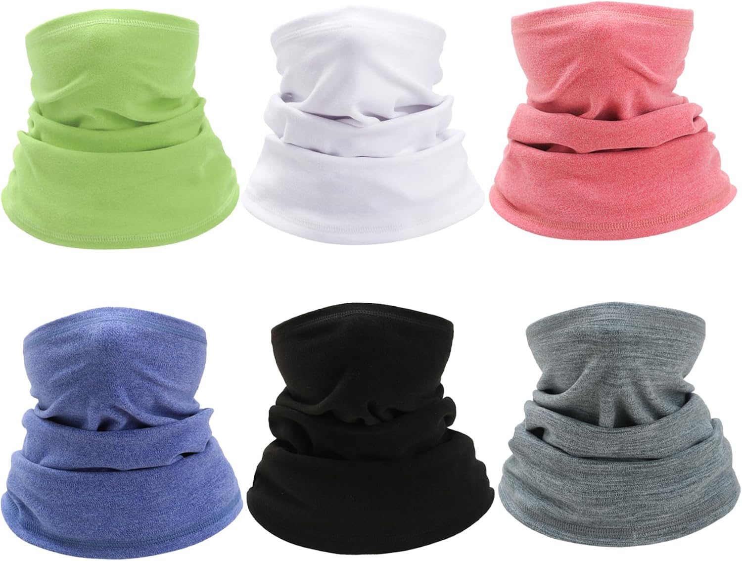 Neck Warmer Kids 3PCS Windproof Warm Toddler Snoods for Kids High Elastic Neck Gaiter for Boys Girls Thick Baby Snood for Skiing Running Cycling Style 2 Snoods for