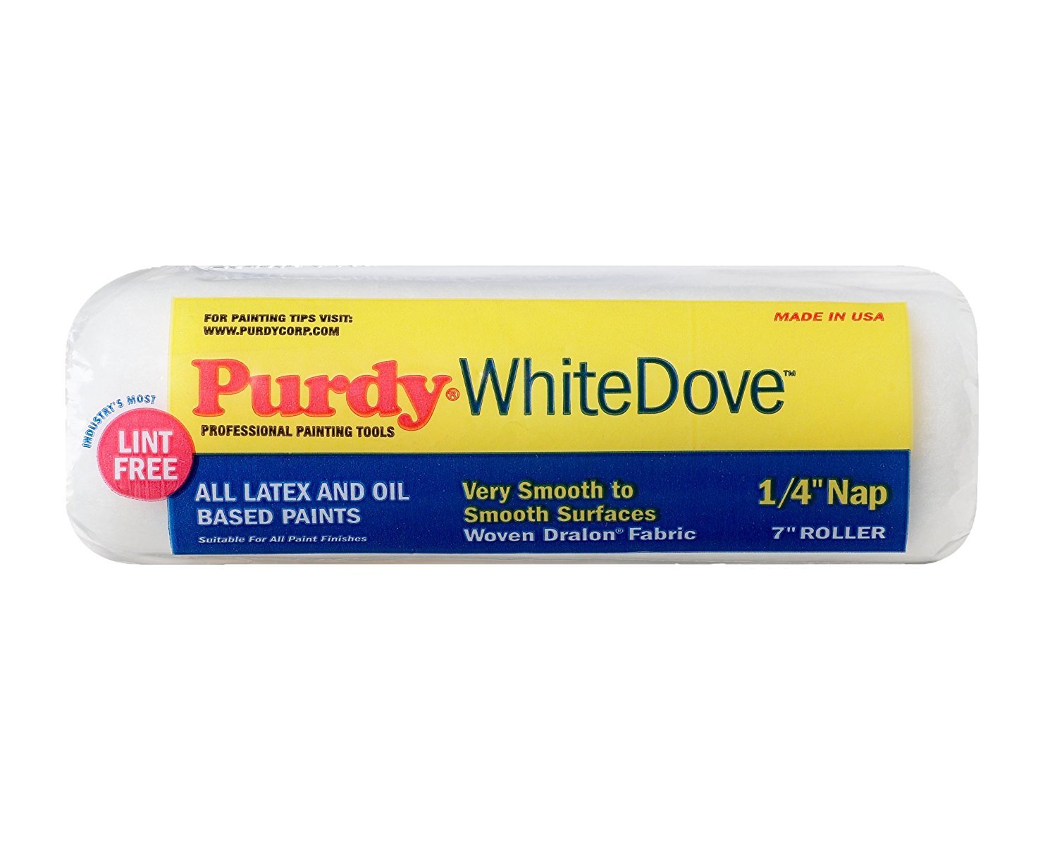 7" x 1/4" Nap Purdy 140662071 White Dove Roller Cover, Dralon โ image 1