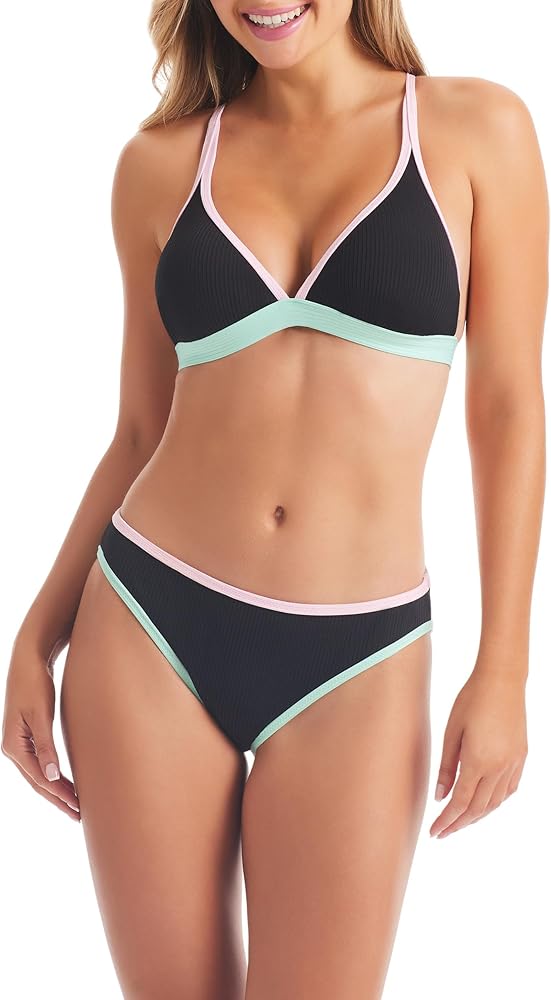 Jessica Simpson Donna Top Bikini Corto Regolabile Con Coppe Morbide Rimovibili - Eleganza Spiaggia