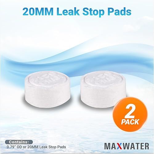 Miniatura 2 de Max Water Almohadillas de repuesto para detectores automáticos de fugas en sistemas de filtración de agua de ósmosis inversa debajo del fregadero,