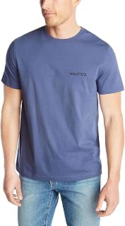 Nautica Men's Short Sleeve Solid Crew Neck T-Shirt - 100% Soft Cotton Casual Tee for Everyday Comfort