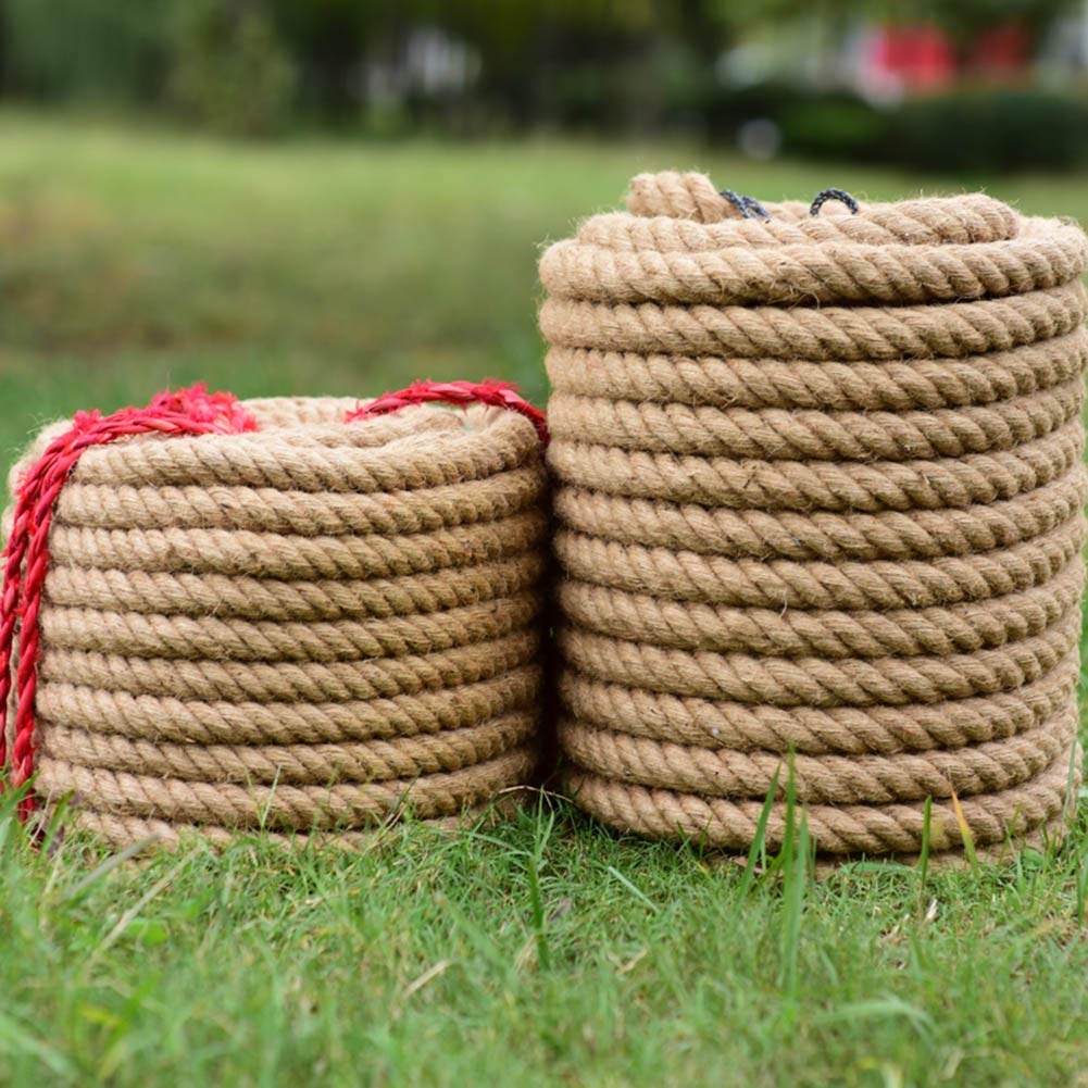 Naturale Corda di Iuta, 40mm Spessore Intrecciata Corda di Canapa Multifunzione Solido Spago Iuta, per la casa, Il Giardino, Il Fai-da-Te, l’Artigianato e la Decorazione,35m_40mm