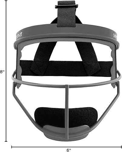 Vista 8 de RIP-IT Máscara facial de sóftbol de defensa original Máscara protectora ligera de campo de sóftbol