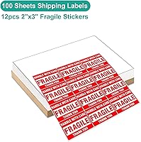 Vista 68 de MFLABEL 2x4 Shipping Labels - 25 Sheets (250 Labels) for Laser & Inkjet Printers, 10-UP FBA Address Stickers, Matte White Self-Adhesive Mailing