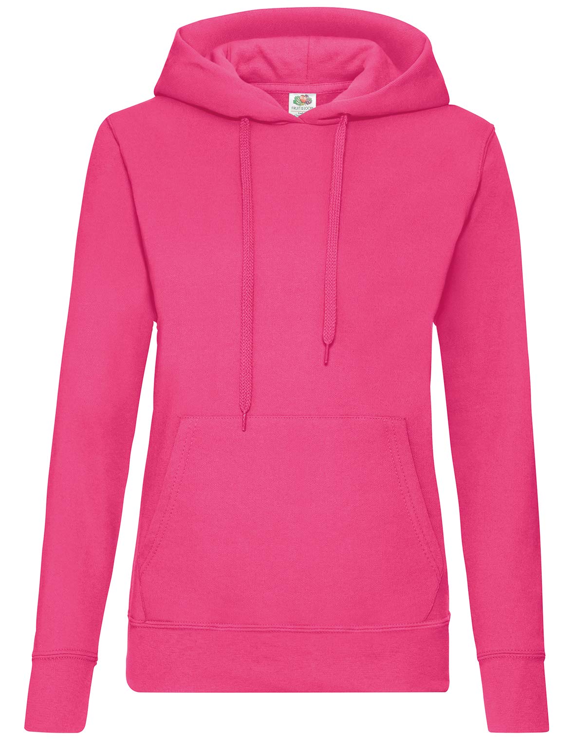 Fruit of the Loom 62038 Women’s Ladies’ Lady Fit Hooded Sweatshirt, Womens, Hoodie, Fruit of the Loom - Lady-Fit Hooded Sweat, pink, XX-Large