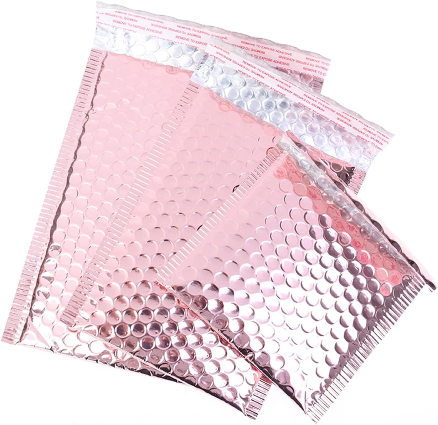 Generic Bubble mailers Bubble Wrap Rose Gold Plastic Bubble Envelopes Bags Padded Shipping Envelope Bubble Bags for Gift Packaging 10 pcs Packaging(L)