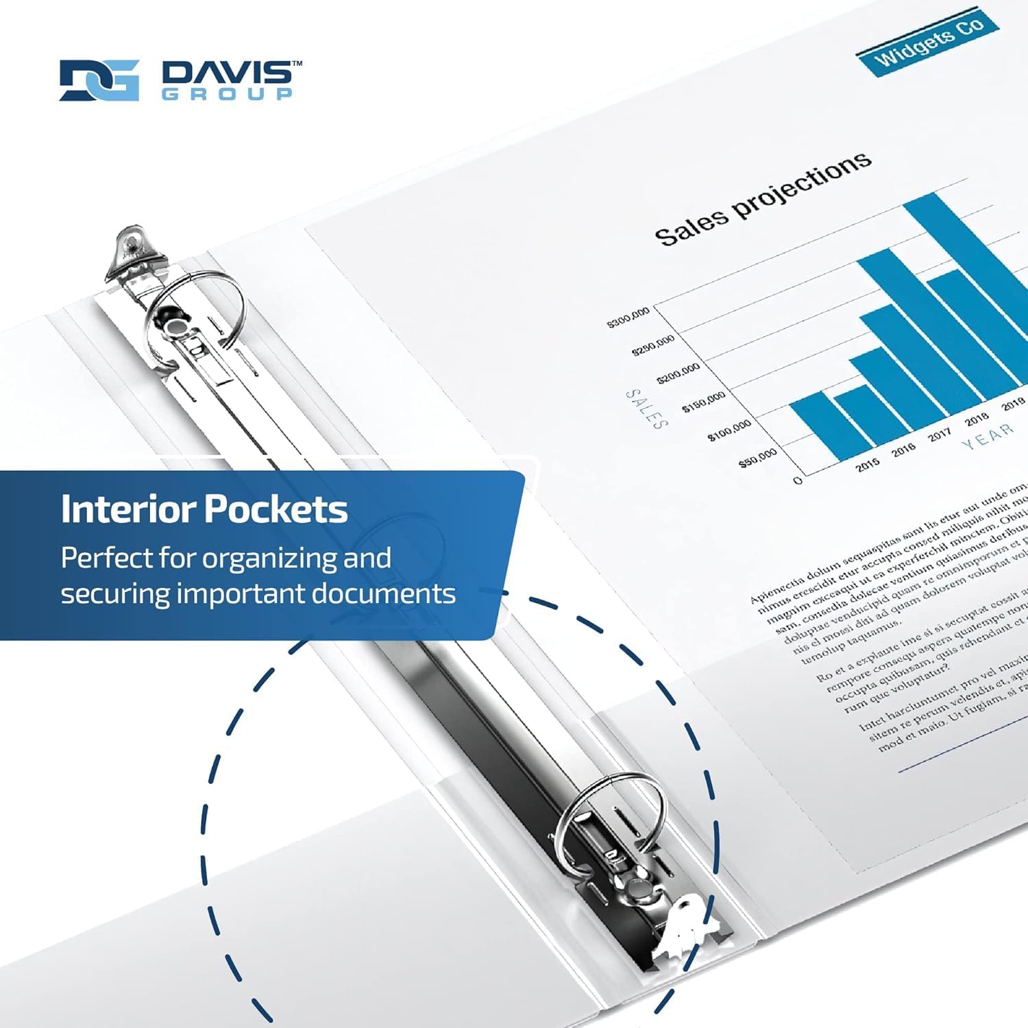 Davis Group Easyview Junior - Premium Small Clear-View 3-Ring Binder for School, Office, or Home, Made in Canada, 2-Inch Mini, 8.5"x5.5", White