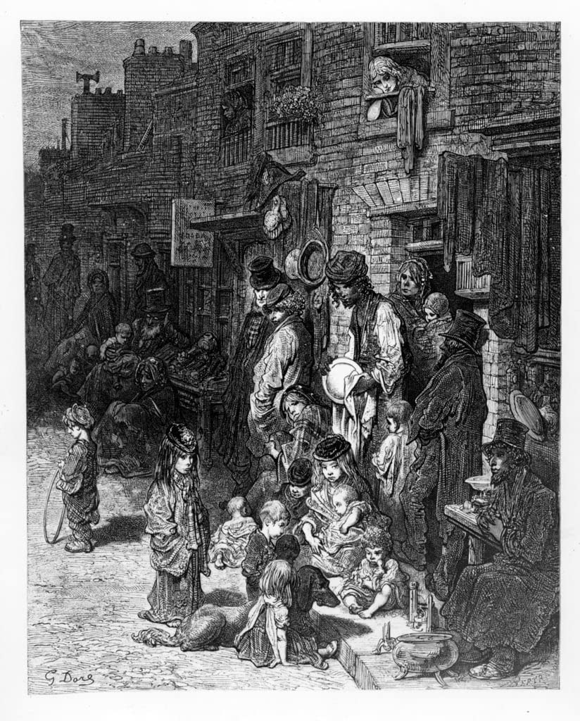 Tableau Wentworth Street Gustave Doré impression sur toile 60x90cm