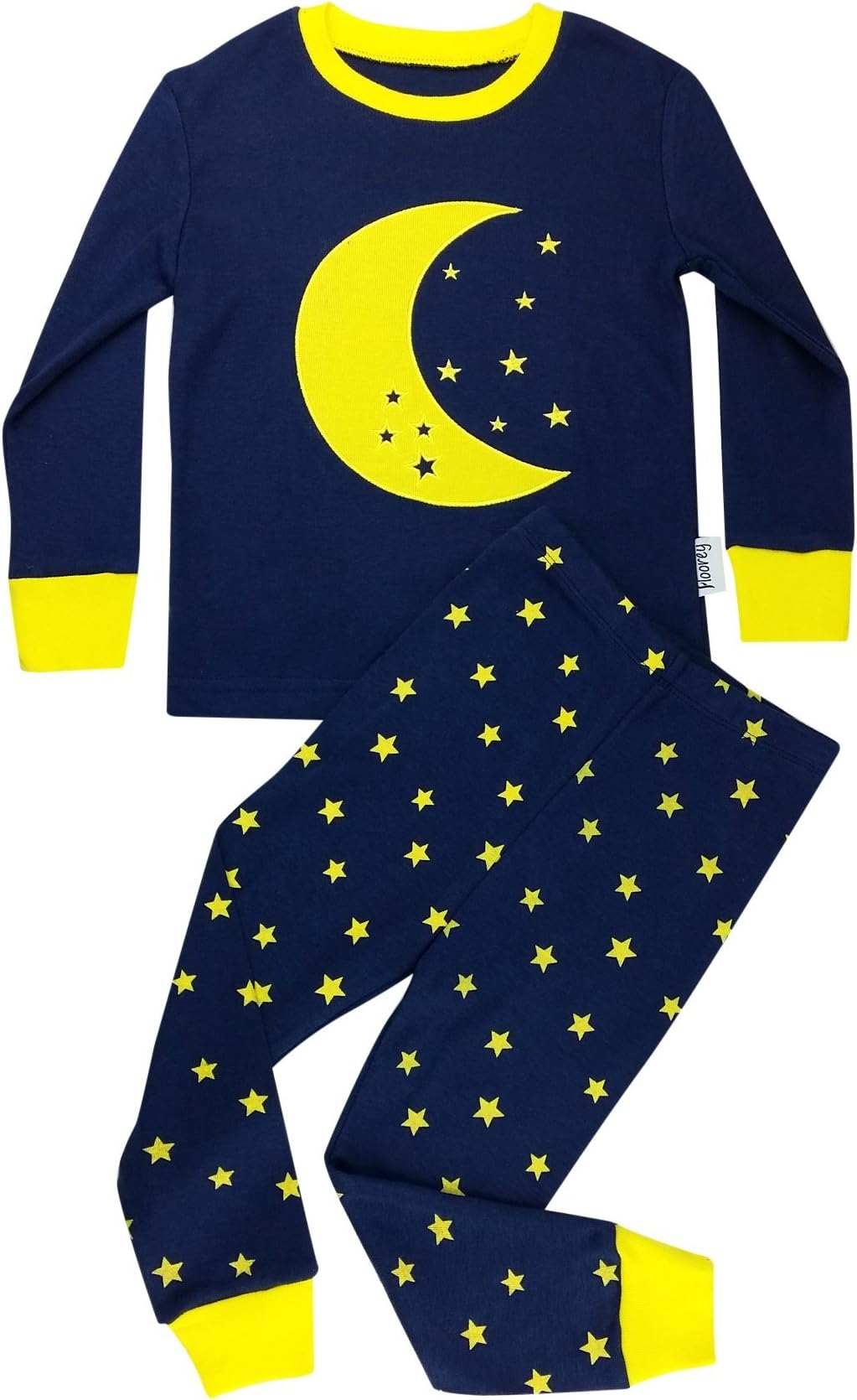 Floorey Pyjamas Moon & Stars 2 Pieces Pajamas Set 100% Cotton