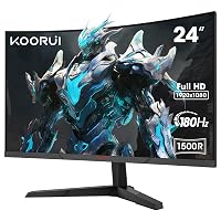 KOORUI Monitor Gaming 23.6 Pollici, Curvo 1800R 1920×1080 (FHD)