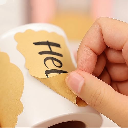Miniatura 9 de SallyFashion 200pc Kraft Label Stickers, Writable Gift Tag Stickers, 3x2 Inch Canning Labels for Mason Jars, All-Purpose Self-Adhesive Handmad for