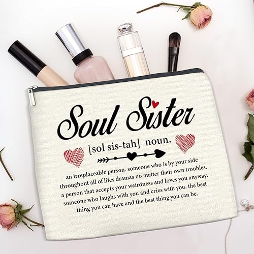 Miniatura 7 de TSUYAWU Regalos para hermana del alma, bolsa de maquillaje, regalos de amistad para hermana del alma, mejores amigos, mejor amiga, mejor amiga,