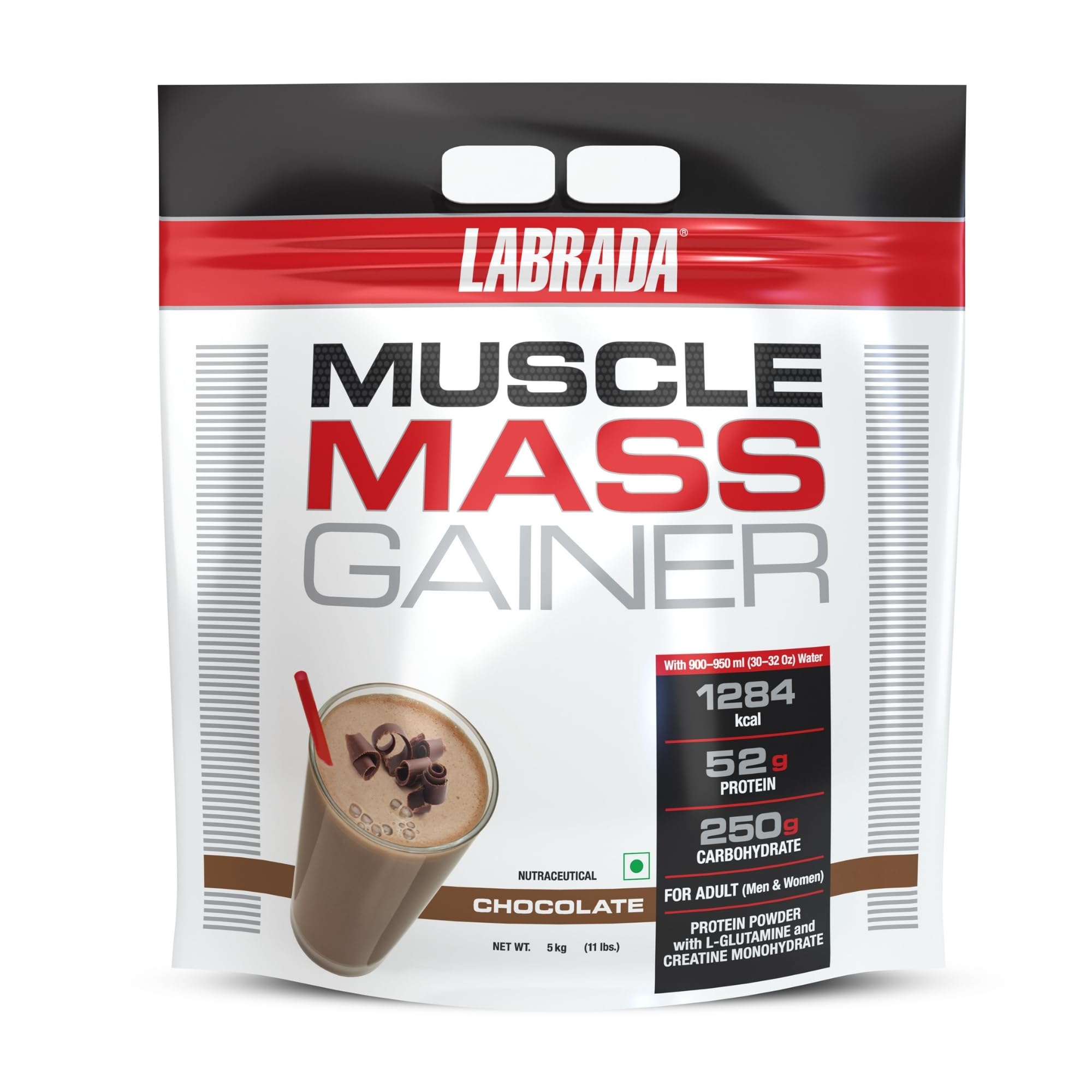 Labrada Muscle Mass Gainer | 52g Protein, 250g Carbs, 1g Creatine per Serving |Weight Gainer Powder, 3 kg Mocha — Amazon image 14