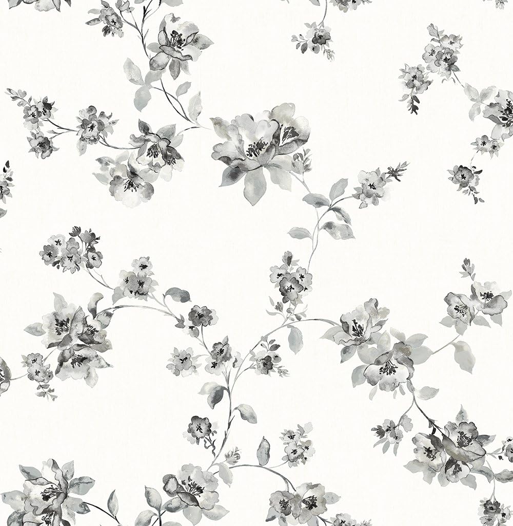 Chesapeake 3115-24482 Cyrus Festive Floral Wallpaper, Black