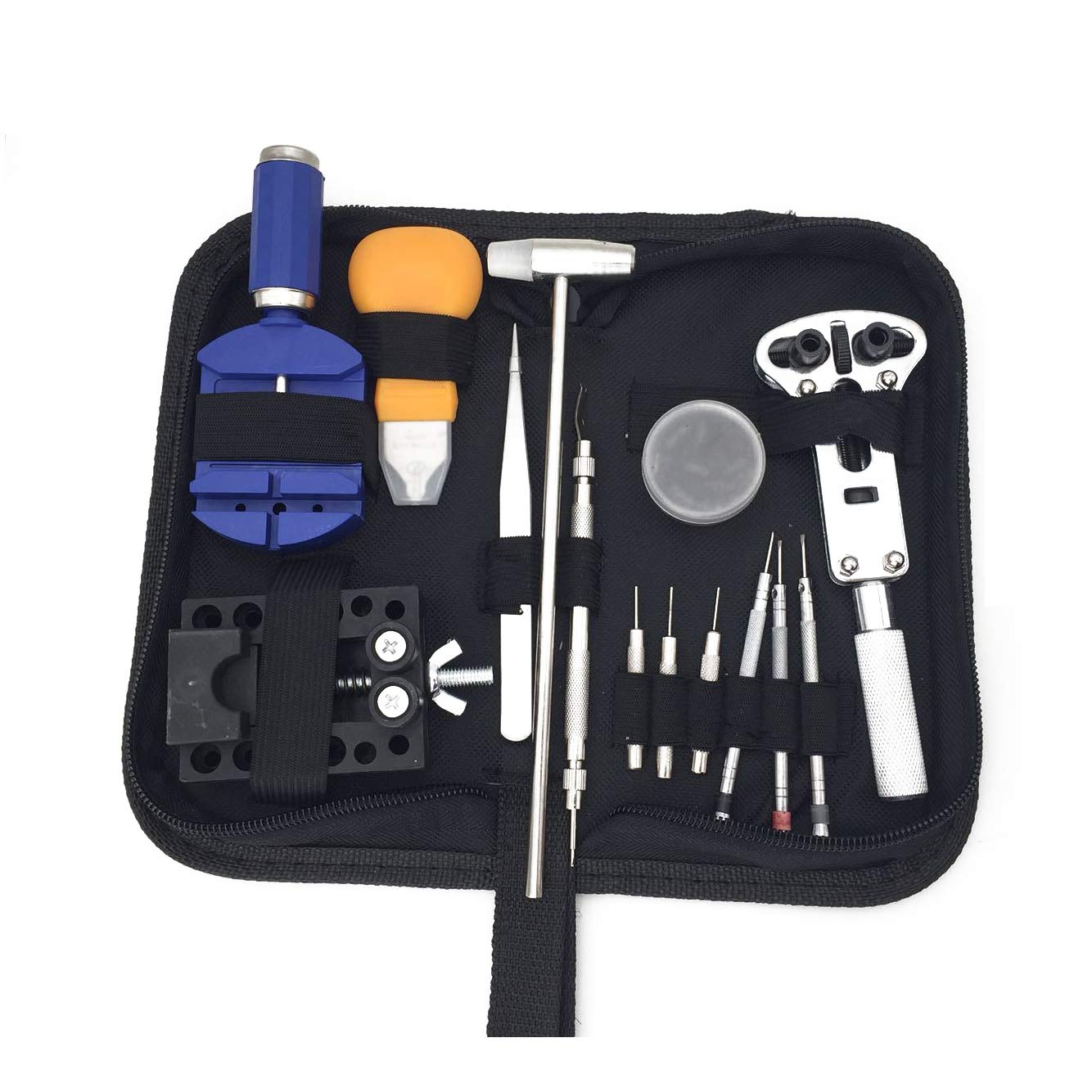 Vkermury Watch Repair Tool KitÅ’Vkermury Band Strap Link Remover Back Opener Screwdriver Wrist Strap Adjust Pin Tool Kit Back RemoverÅ’Battery Case Opener