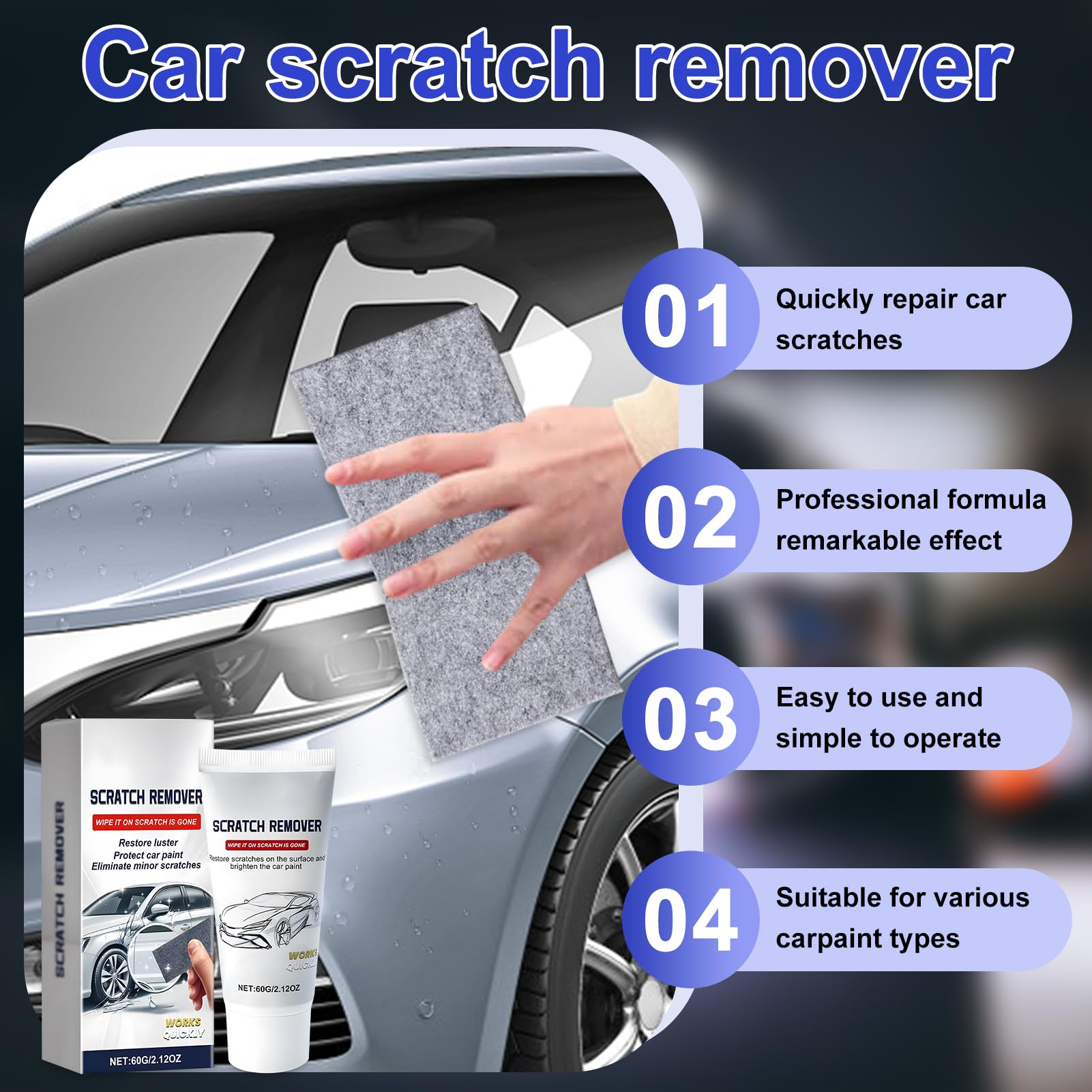 Lackkratzer Entfernen 2025 Schneller Kratzerentferner Für Autos, Tiefen Kratzer Reparatur 397250092961 Autoscheibe Kratzer Entfernen