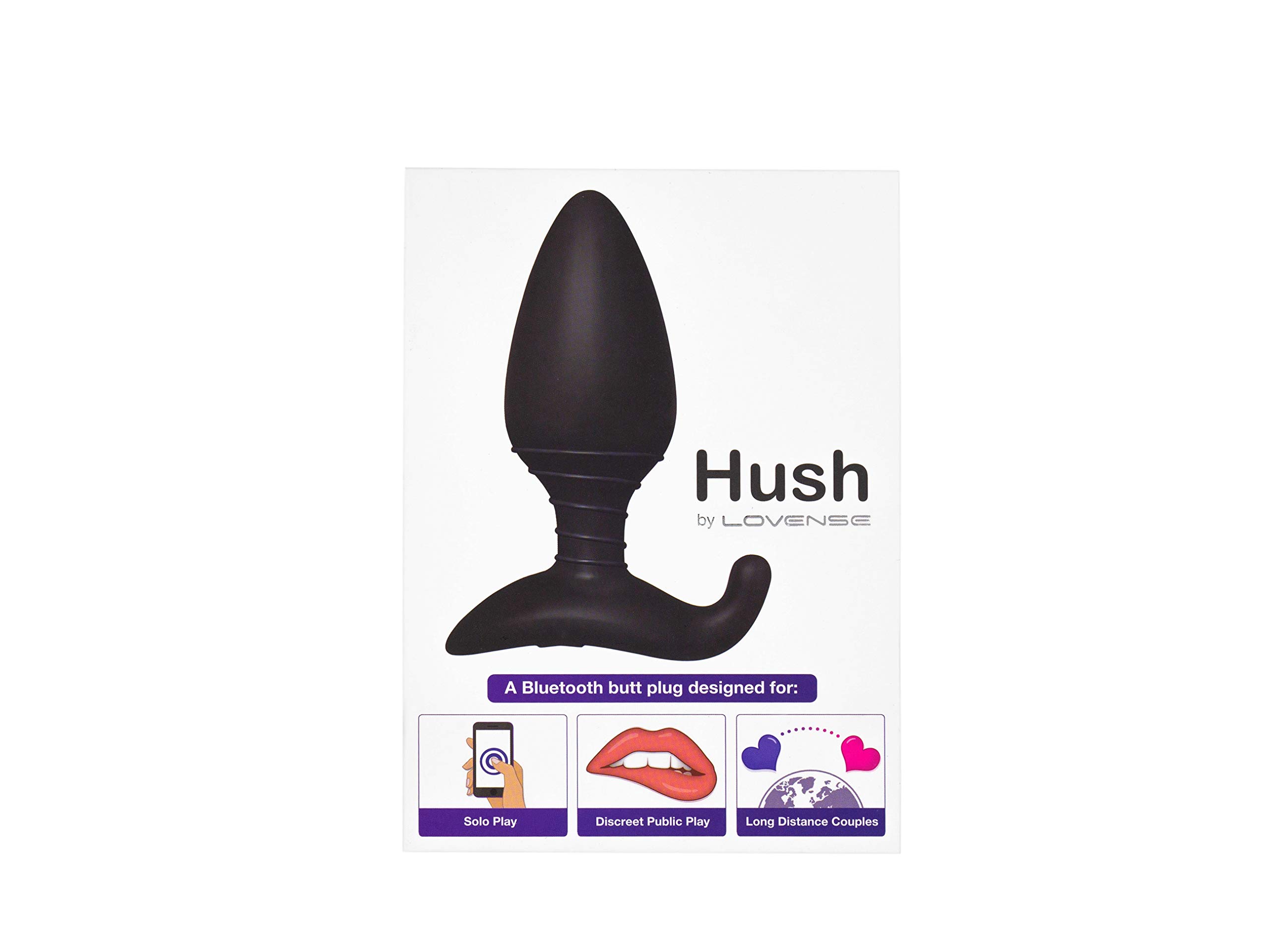 LOVENSE Hush 2 Vibrating Butt Plug 1.0", Silicone Anal Vibrator for Men with Remote Control, Waterproof and Rechargeable Big Plug Vibration Machine for Women, Adult Anal Plug Sex Toys for Couples