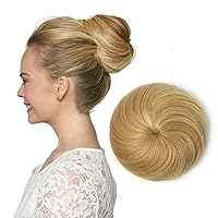 Vista 25 de isheeny Moño de Cabello Humano 100%, Moño Despeinado Pieza de Cabello Extensiones de Cabello Humano Real Rizado Natural Moño de Cabello Marrón