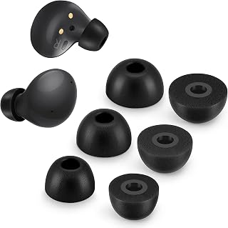 Foam Ear Tips for Samsung Galaxy Buds2 Pro - Experience Ultimate Comfort and Unshakeable Fit with Memory Foam Tips - Black