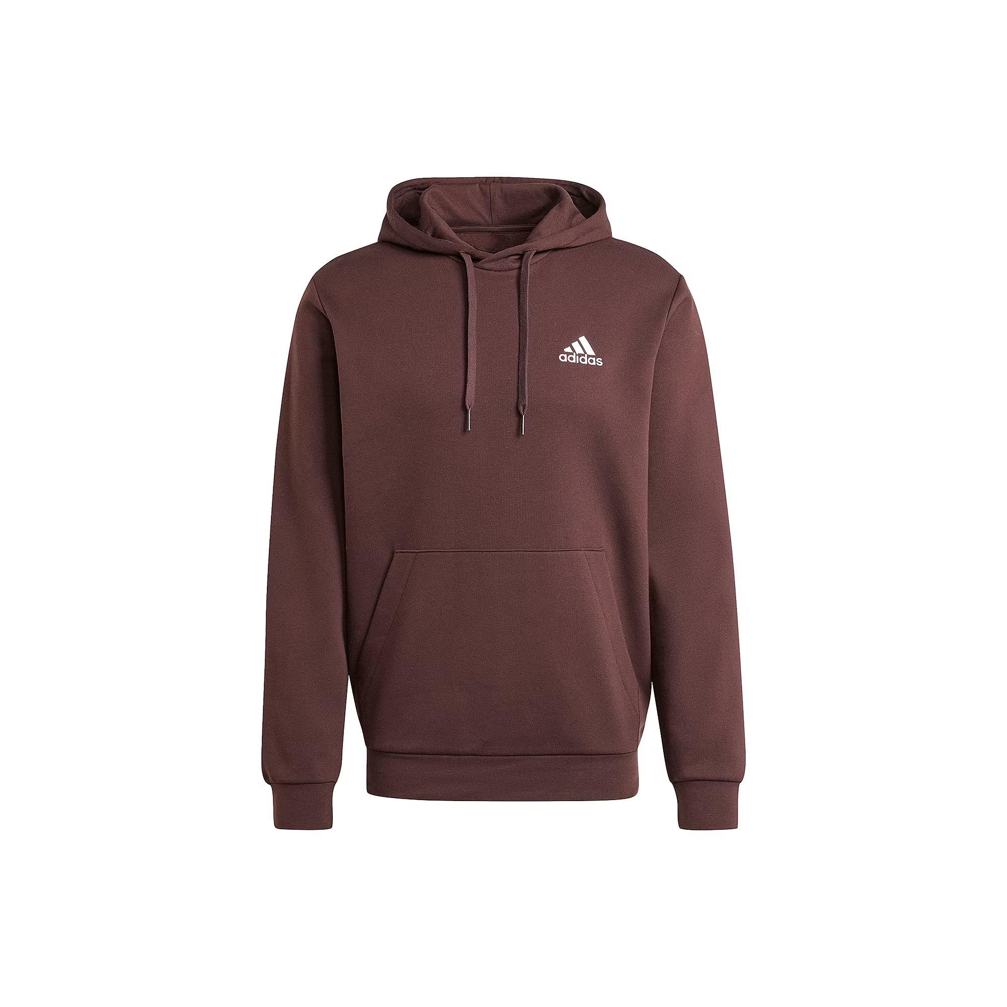 adidas Men's Essentials Fleece Hoodie, Shadow Brown, S