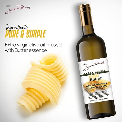 Miniatura 4 de Chef Jean Pierre's Butter Aceite de oliva  Infundido de forma natural, botella de vidrio 375 (12.50 onzas)  Eleva tus platos con una ráfaga de