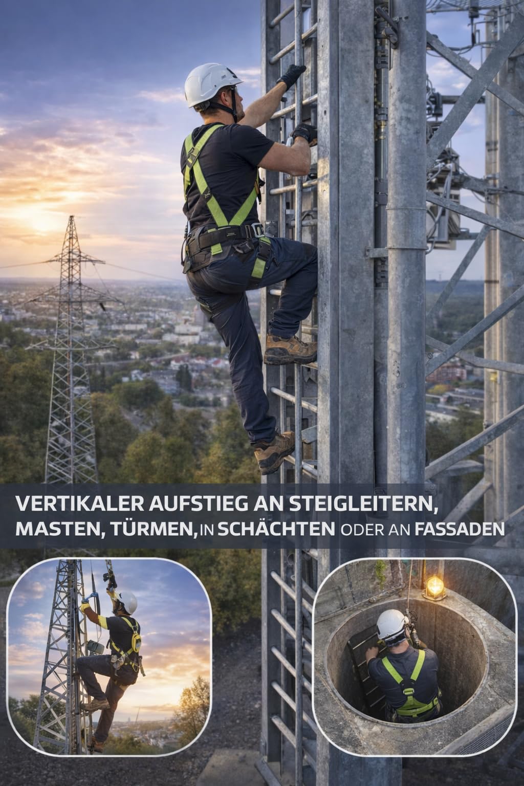 Kratos Safety Helixon Stahldrahtseil Höhensicherungsgerät mit automatischem Rückzug, 15 m, Vertikaler Gebrauch, EN360, PSA