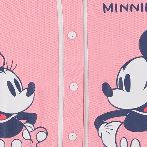 Miniatura 5 de Disney Camiseta de béisbol de Mickey Mouse con botones para mujer, diseño de Mickey y Minnie Mouse