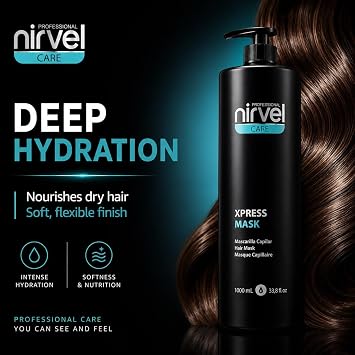 Nirvel Xpress Mask 1 Minute Hair Mask for Hydration, Nourishment, Detangling and Shine, Lightweight Treatment for All Hair Types