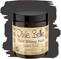 Vista 184 de Dixie Belle Paint Company - Pintura con acabado de tiza para muebles, color blanco lino (Drop Cloth), 8 fl oz, pintura mineral color blanco lino mate