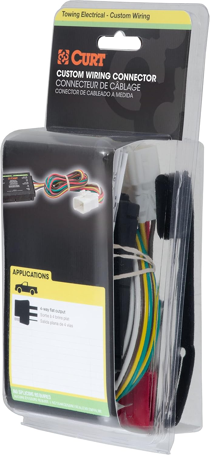 CURT 55265 Vehicle-Side Custom 4-Pin Trailer Wiring Harness, Fits Select Ford F-250, F-350 Super Duty