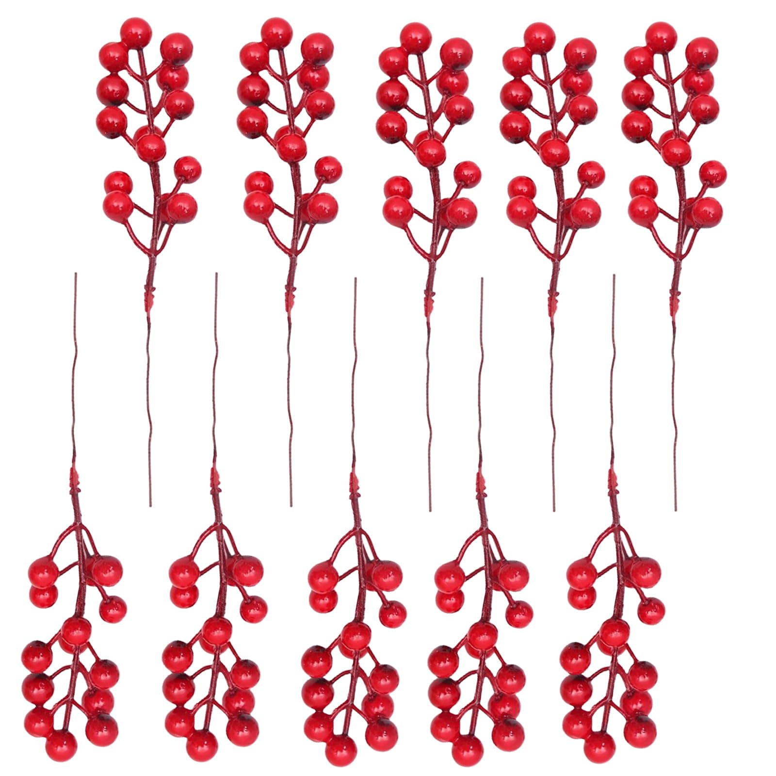 Jazuaiao 10pcs Realistic Berries Picks Decoration Simulation Wedding Flowers Accessories Seasonal Celebration Decoration Home Display Ornament