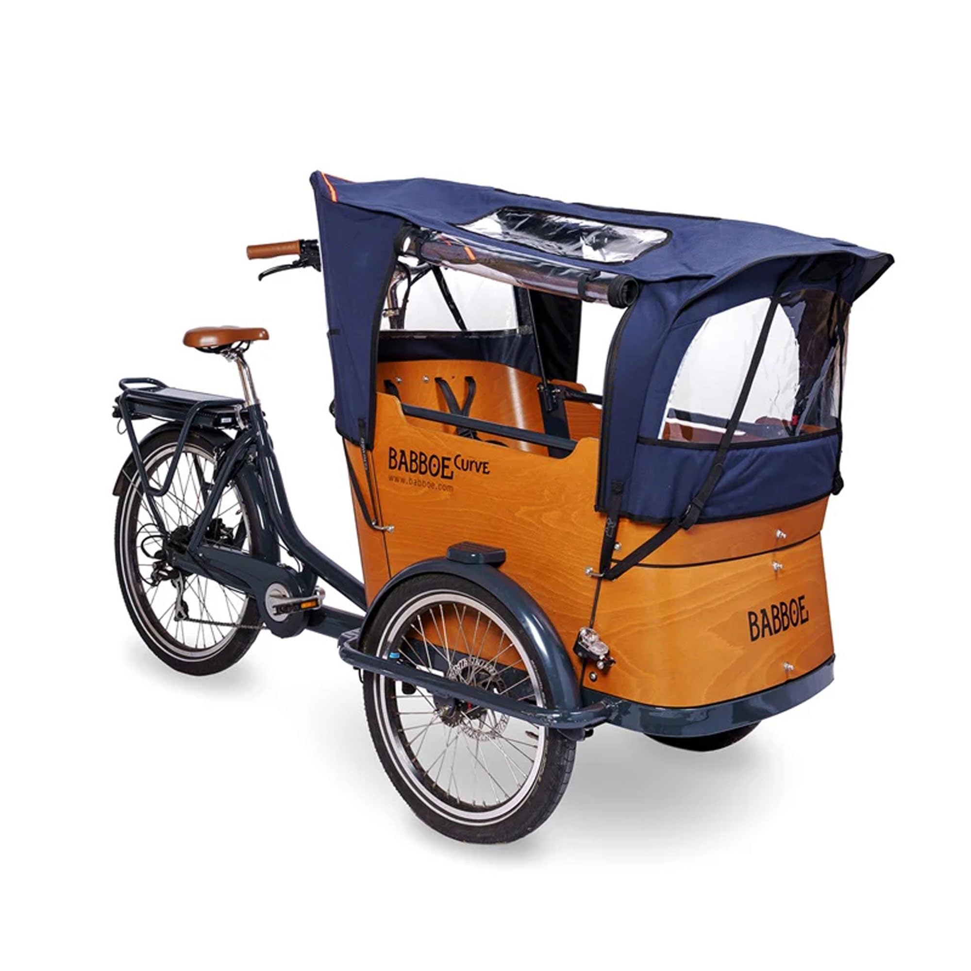 Premium Schutzmatte für Babboe Curve | Lastenrad Fußmatten Teppiche | Lastenrad Zubehör | mit Einfassung | Farbe Schwarz