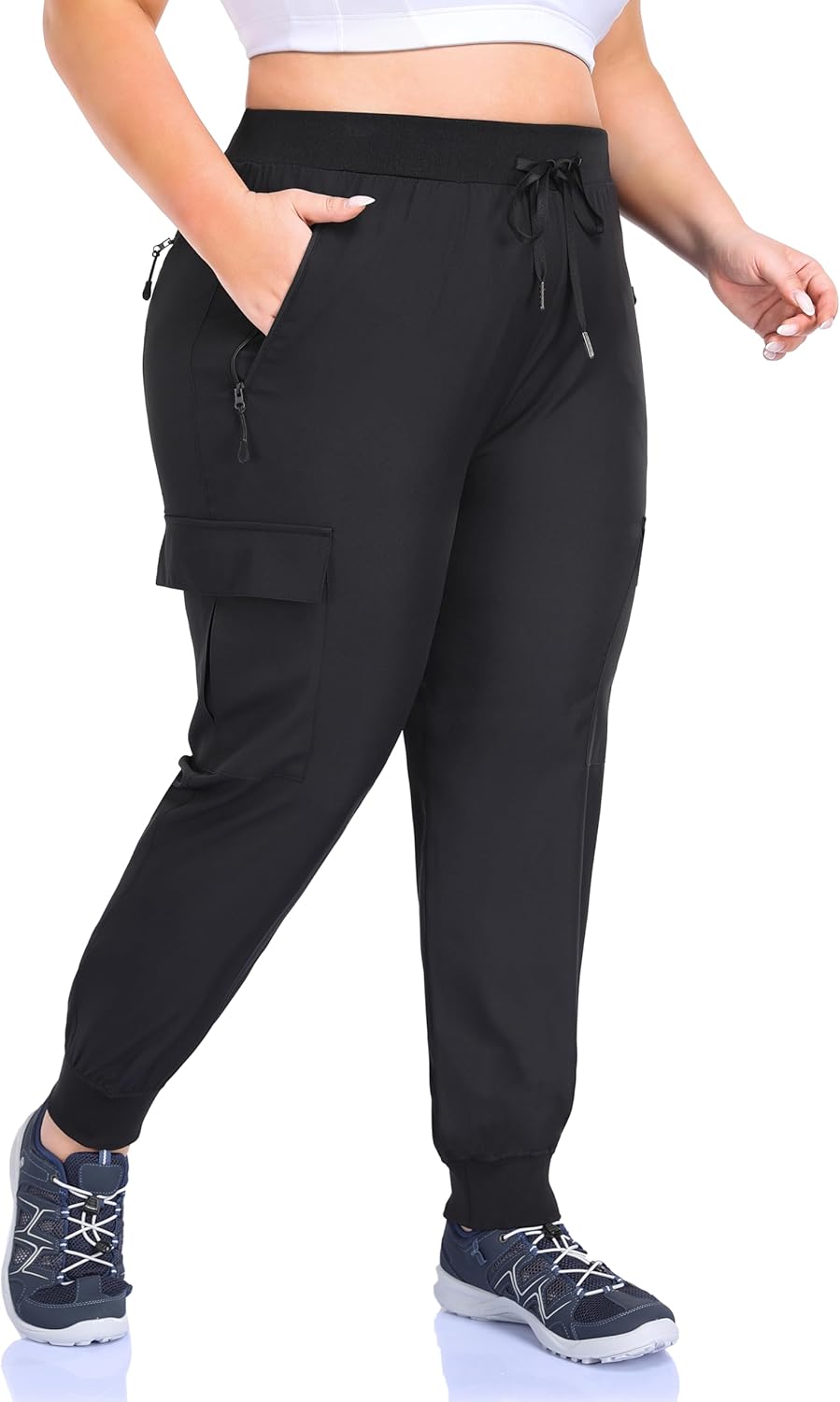 ZERDOCEAN Women's Plus Size Hiking Pants Lightweight Quick Dry Cargo Joggers Athletic Pants - Image 4