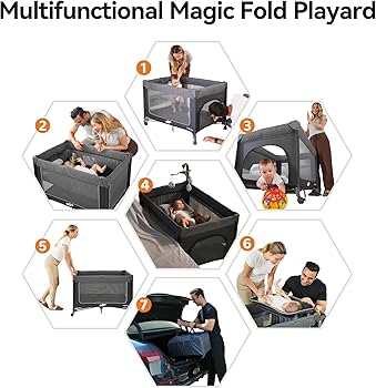 Amazon.com : Pamo Babe 1-Second Setup 3-in-1 Playard for Babies