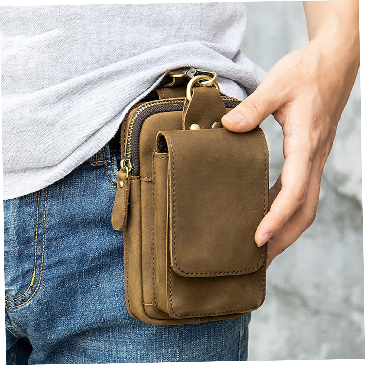 Pochette de Ceinture pour Téléphone Portable, Grand Format PU