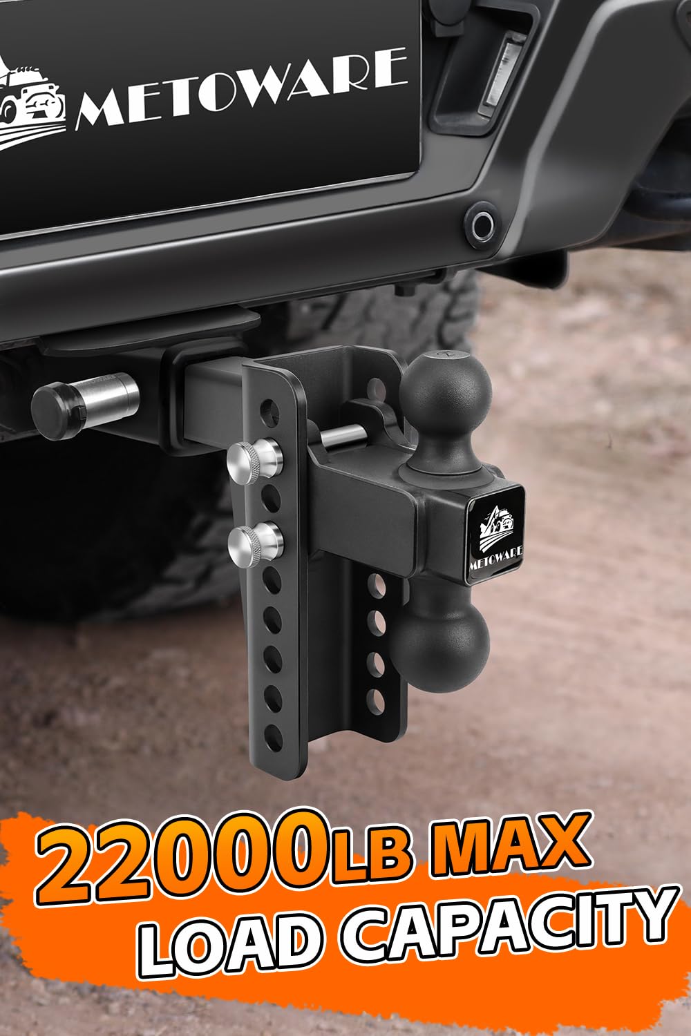 Snapklik.com : METOWARE Adjustable Trailer Hitch - Heavy Duty Tow Hitch ...