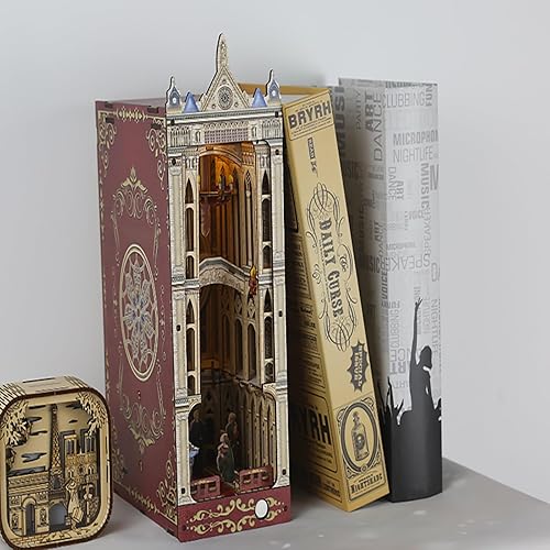 Miniatura 2 de BookNook - Kit de bricolaje para casa de muñecas de París, kit de rompecabezas de madera 3D con luz LED, el mejor y más creativo regalo para amigos