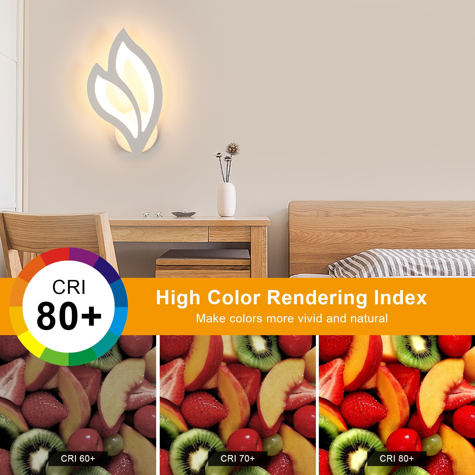 2 Stück LED Wandleuchte Innen Moderne, 13W Warmweiß 3000K | Blumenförmige Wandlampe, Wandleuchte LED aus Acryl für Schlafzimmer Flur Wohnzimmer Treppe Verwendet