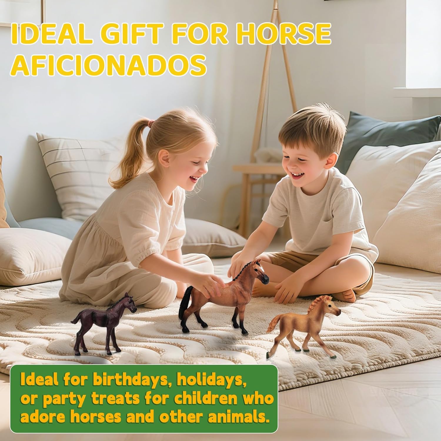 Horse Figurines 8PCS Plastic Toy Horses Farm Animal Toys for Kids Perfect as Horse Party Favors and Toddler Horse Toys