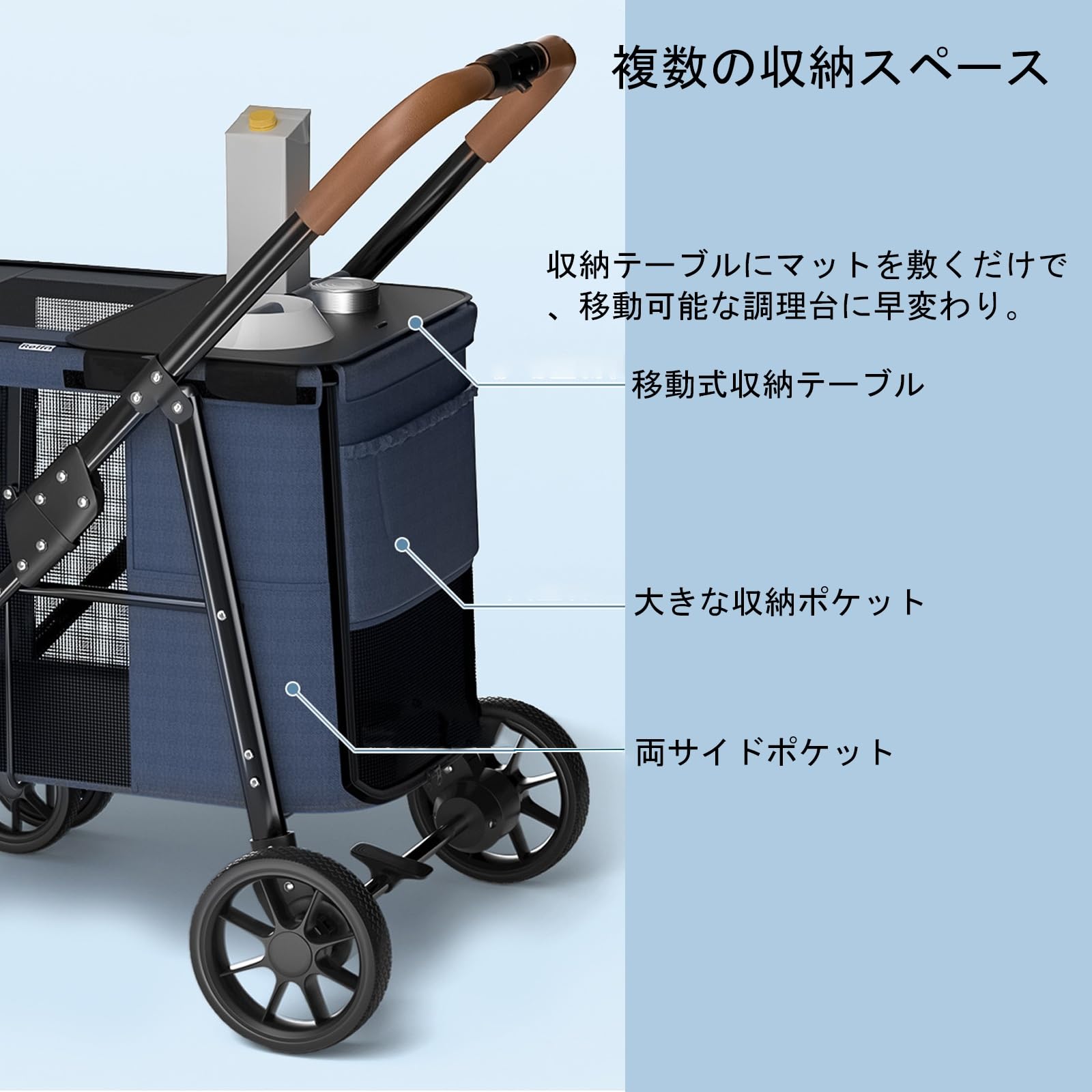 Amazon.co.jp: YMILGENT ペットカート 大型犬カート 折りたたみ式 多頭