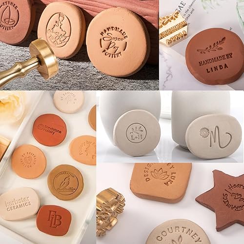 Miniatura 6 de Sellos de cerámica personalizados para arcilla, kit de herramientas de cerámica personalizado con diseño propio, letras distintivas, regalo para
