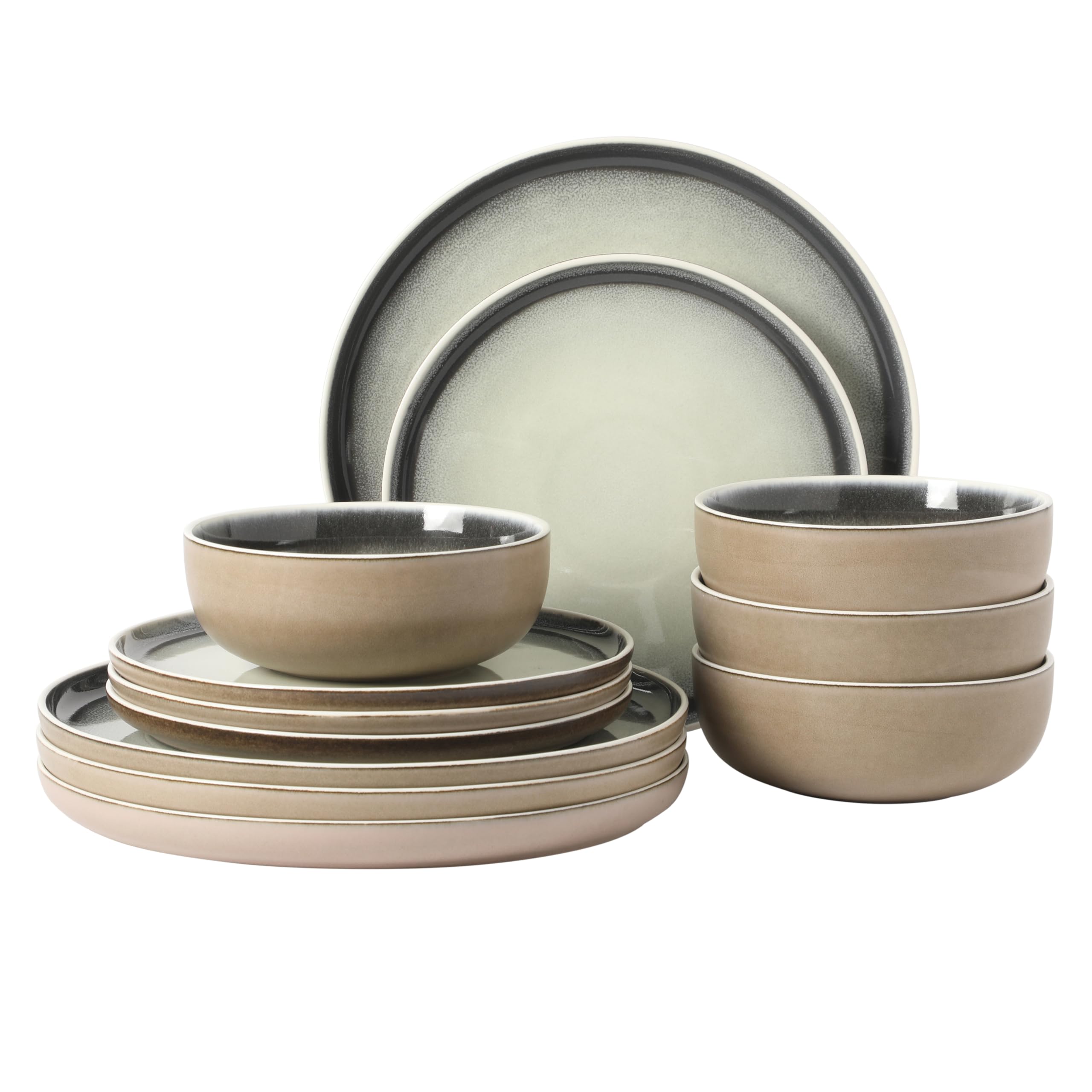 Gibson Elite Island Bay 12-Piece New Bone China Dinnerware Set Service for 4