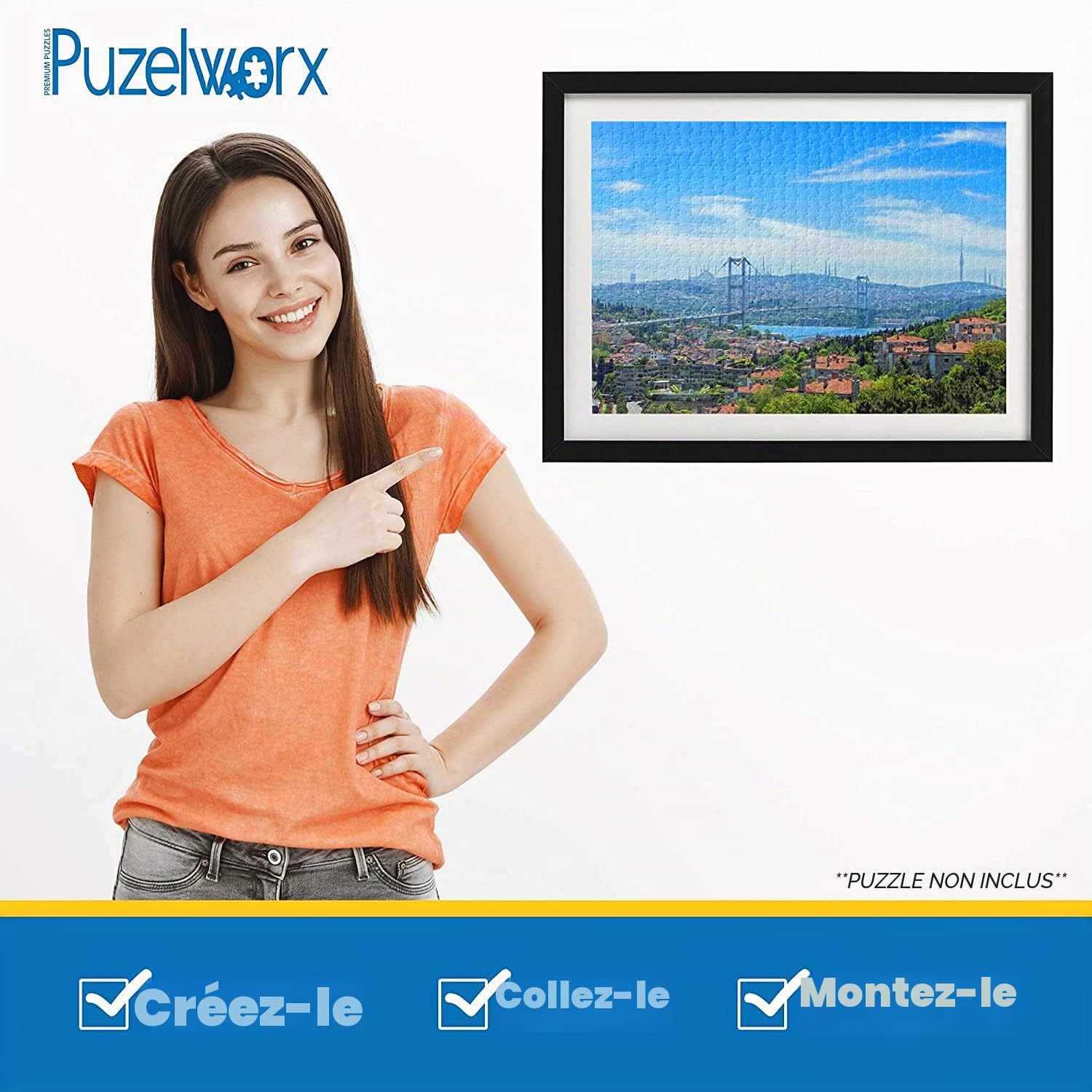 Playkidiz PuzzleWorx Applicateur de Colle pour Puzzle Facile à Utiliser, Lot de 2, Transparente Non Toxique Colle Puzzle 1000 pièces de 4,2 oz Chaque Bouteille (8,4 au Total)