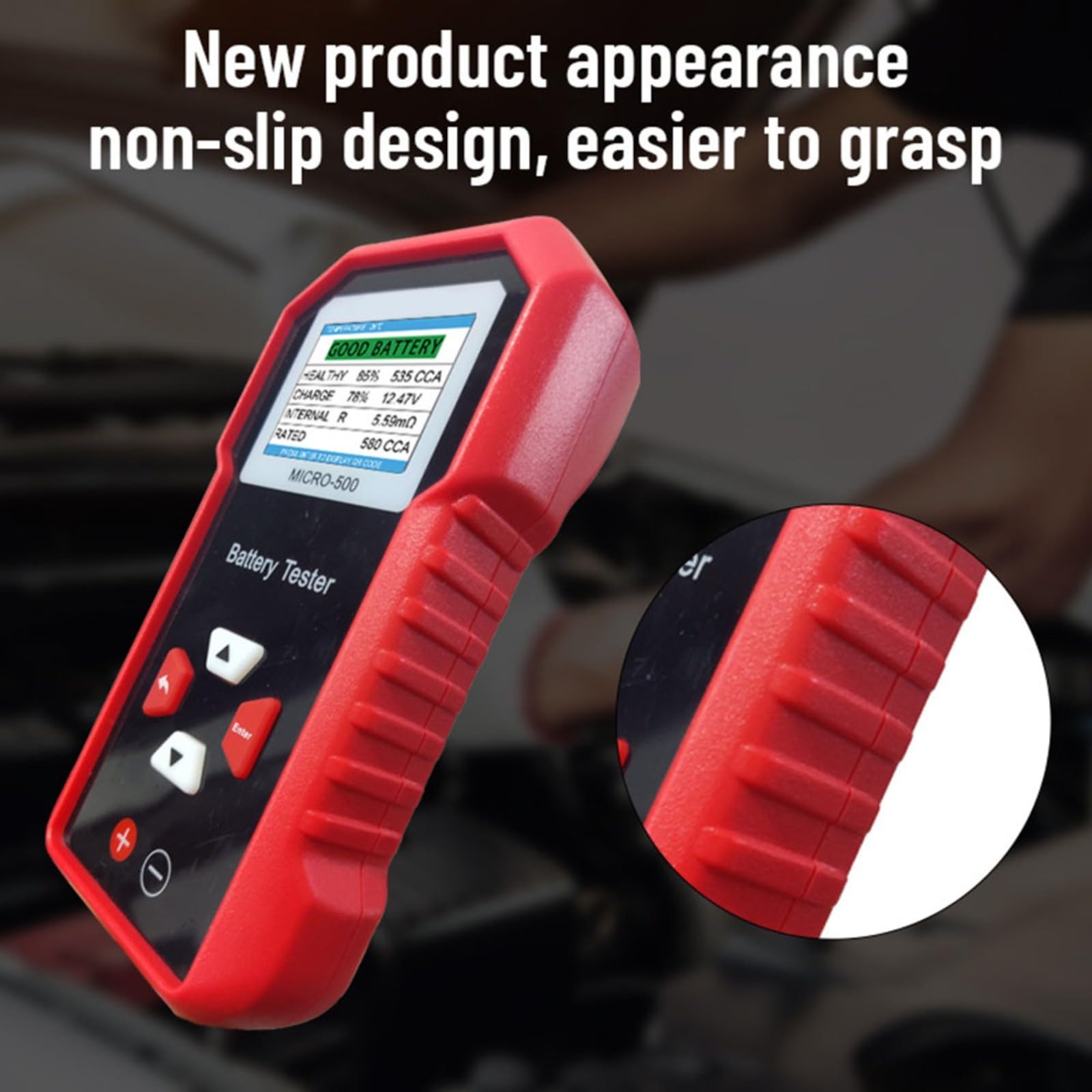 MICRO-500 - Comprobador de batería para coche y moto, 12 V, dispositivo de diagnóstico 3 en 1 para arranque/alternador